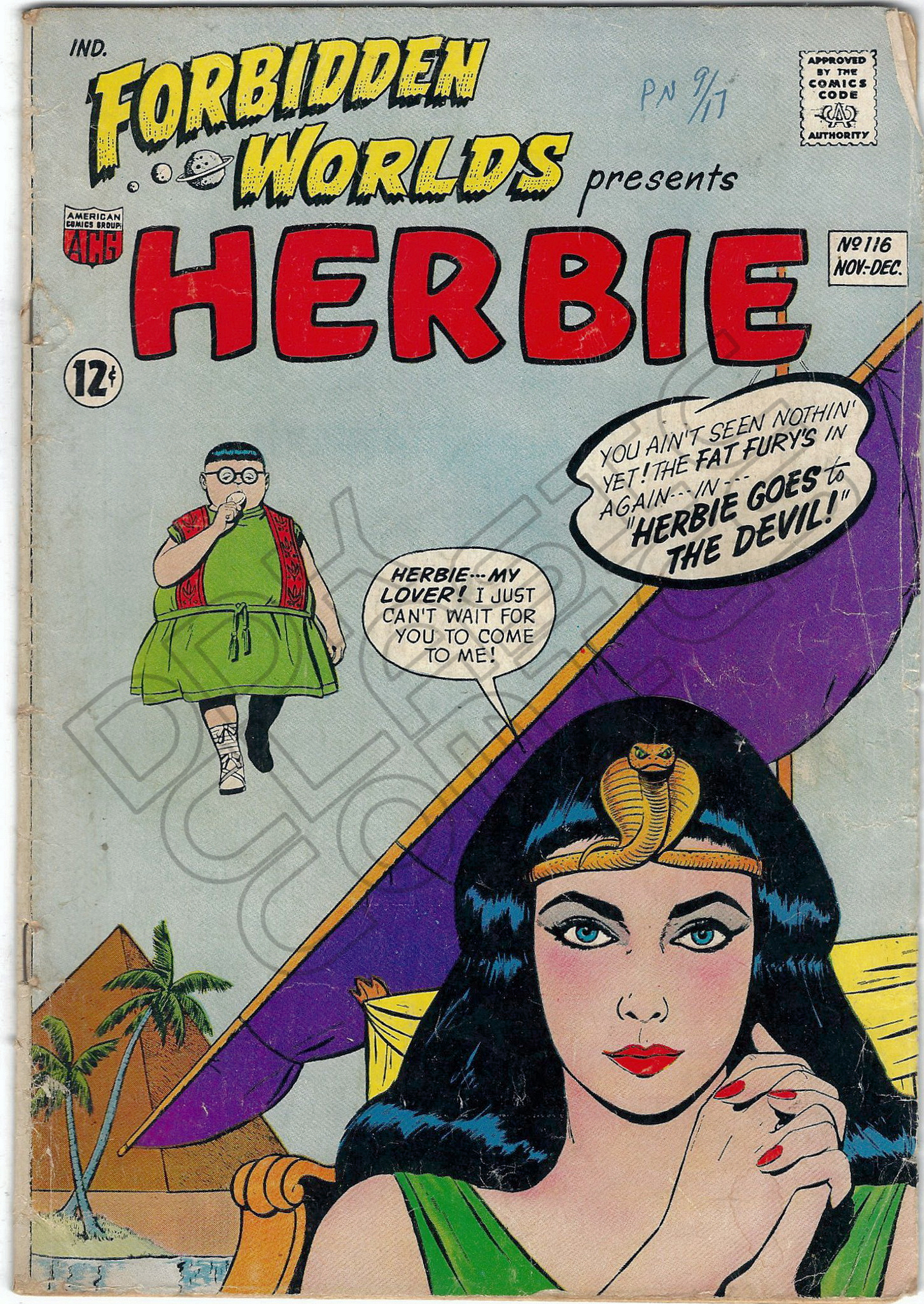 Forbidden Worlds 116 December 1963 presents Herbie