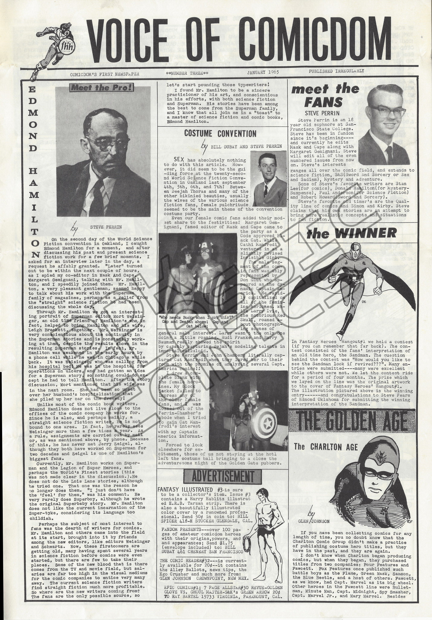 Voice of Comicdom Newspaper 3 January 1965